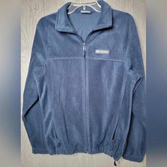 Men's Columbia Blue Fleece Jacket - Picture 1 of 11